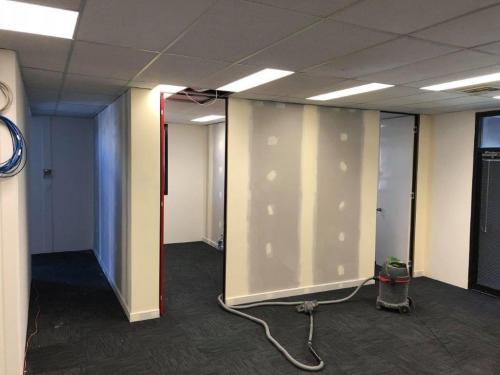 Stud wall partitioning with plasterboard Perth